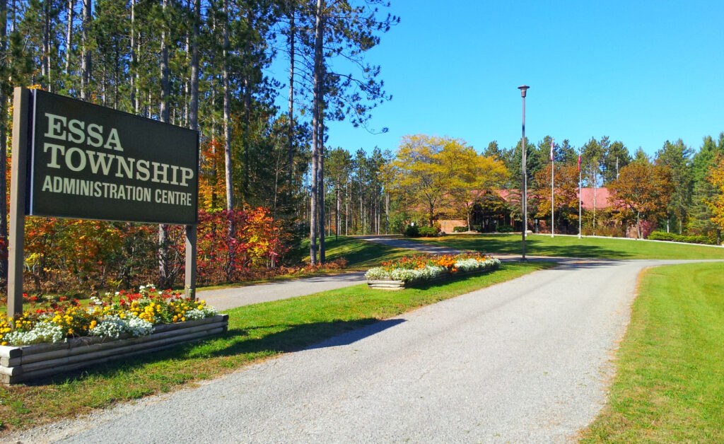 Quaint road leading to Essa Township Administration Centre